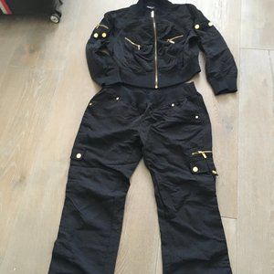 Hot Black and Gold Tracksuit